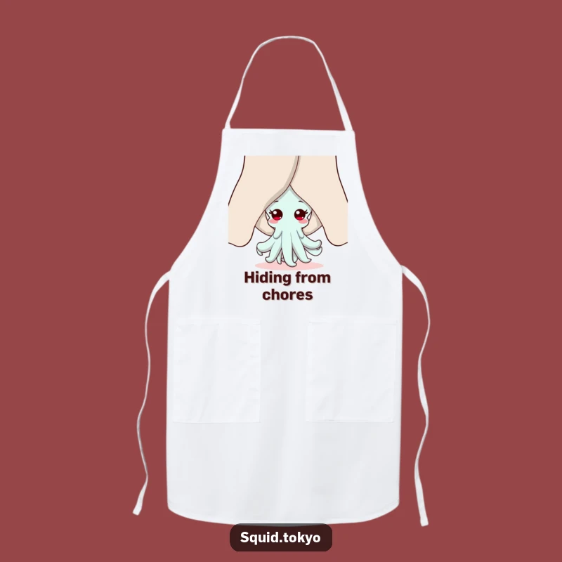 Funny Kawaii Squid Kitchen Apron: Cook with Cute Charm, Ideal Funny Gift for Chefs