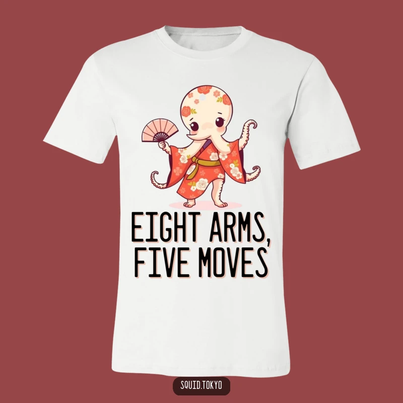 Funny Kawaii Octopus T-Shirt: Cute Kimono Fan Dance Tee - Unique Gift